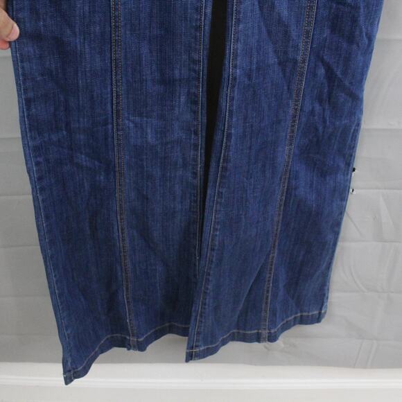 Revice Jumpsuit Womens Extra Small Hollywood Heartthrob Flare Denim Blue Retro - Picture 6 of 16